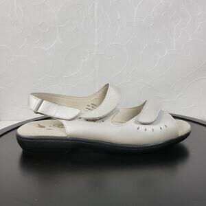 Prapét Trinidad Sports Sandals Womens Size 9.5 Pearl Leather Slingback W0300